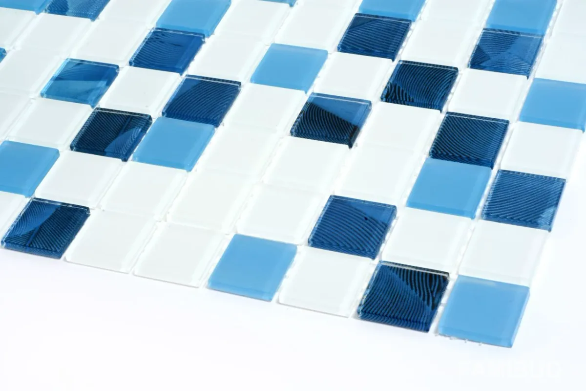 Мозаїка С3 Print 19-Blue D MATT-White Matt, 300×300×4, Котто Кераміка