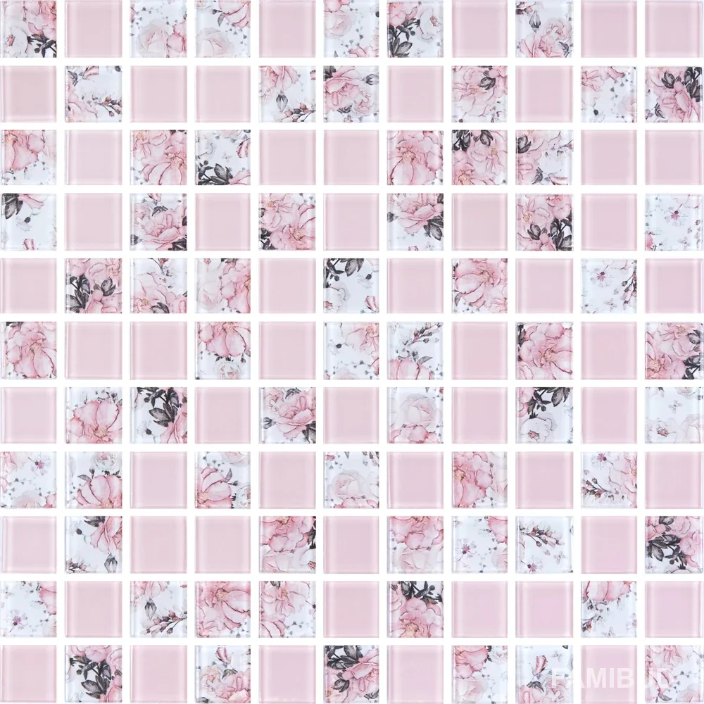 Мозаїка С2 Print 8-Pink W, 300×300×8, Котто Кераміка