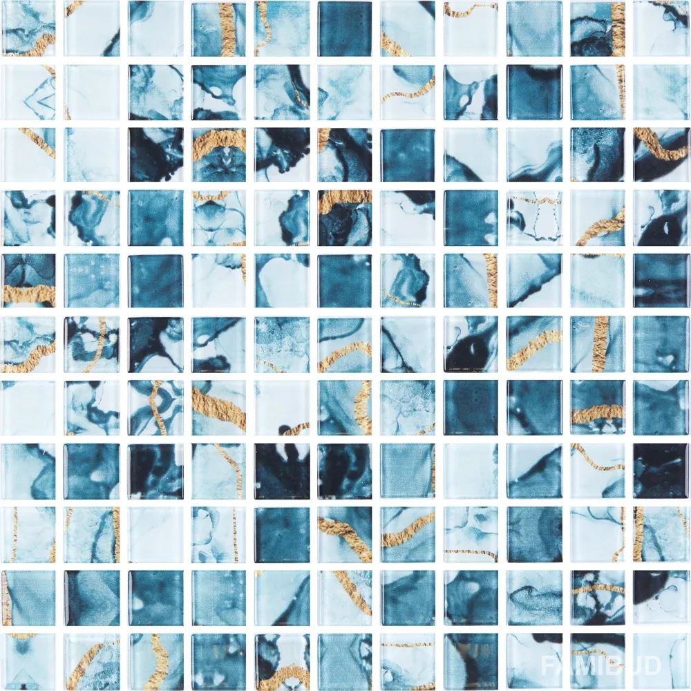 Мозаїка С Print 37, 300×300×8, Золотий, Котто Кераміка