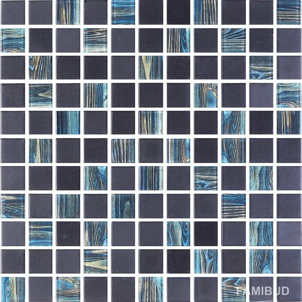 Мозаїка С2 Print 40-Black Matt, 300×300×8, Котто Кераміка