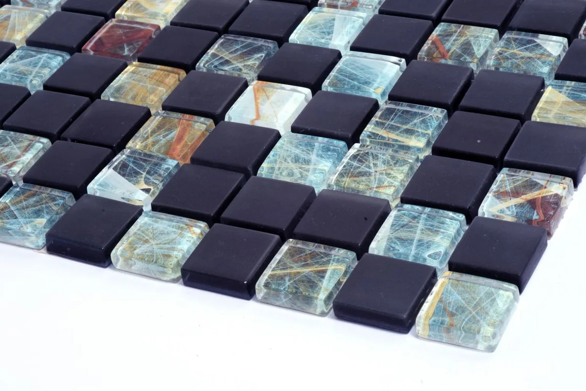 Мозаїка С2 Print 42-Black Matt, 300×300×8, Котто Кераміка