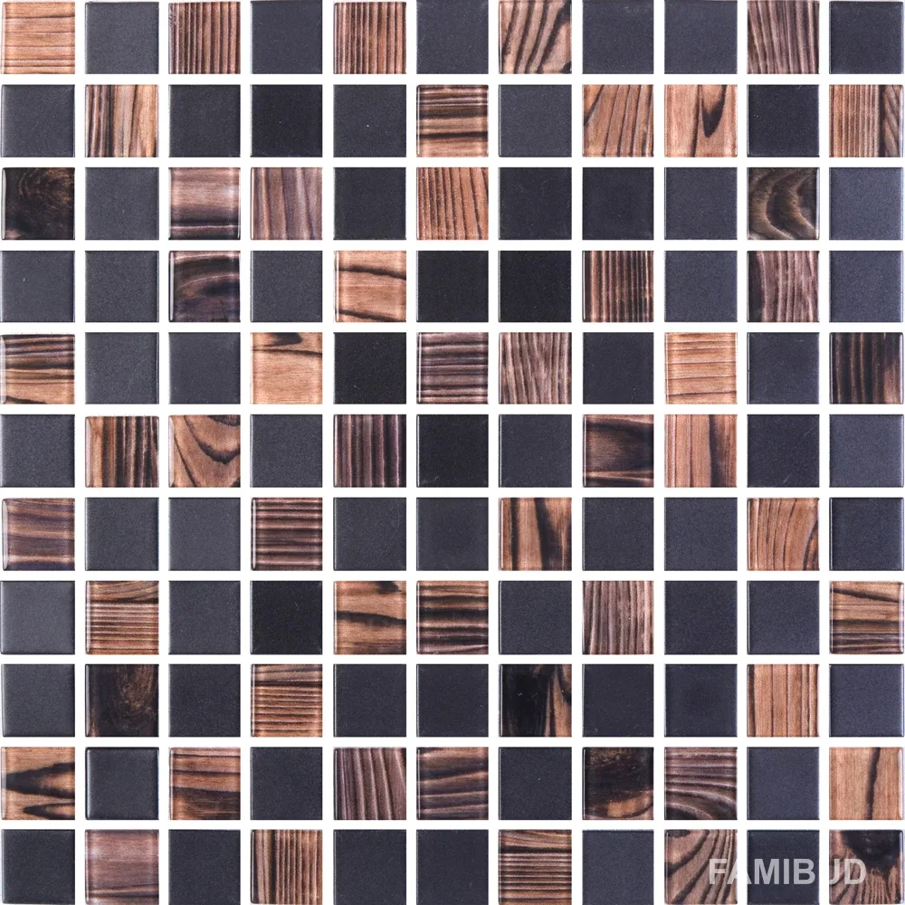 Мозаїка С2 Print 46-Black Matt, 300×300×8, Котто Кераміка