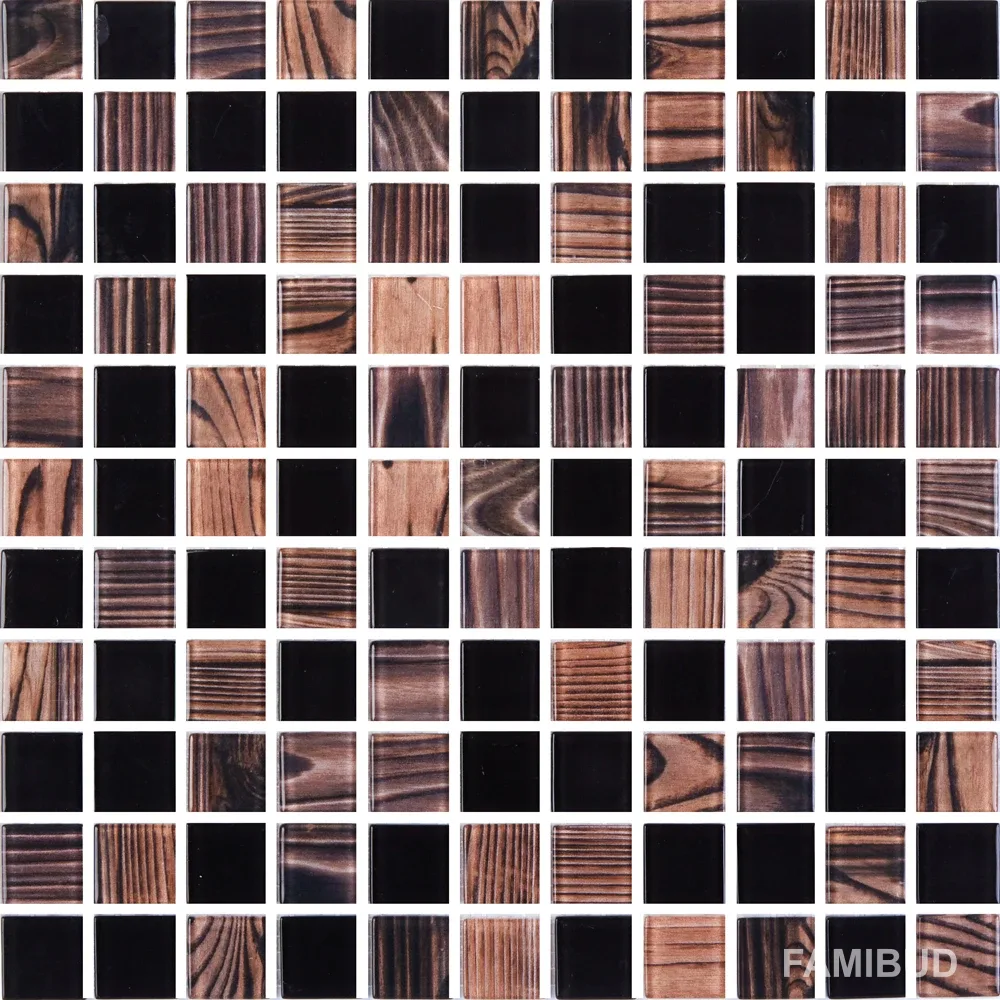 Мозаїка С2 Print 46-Black, 300×300×8, Котто Кераміка