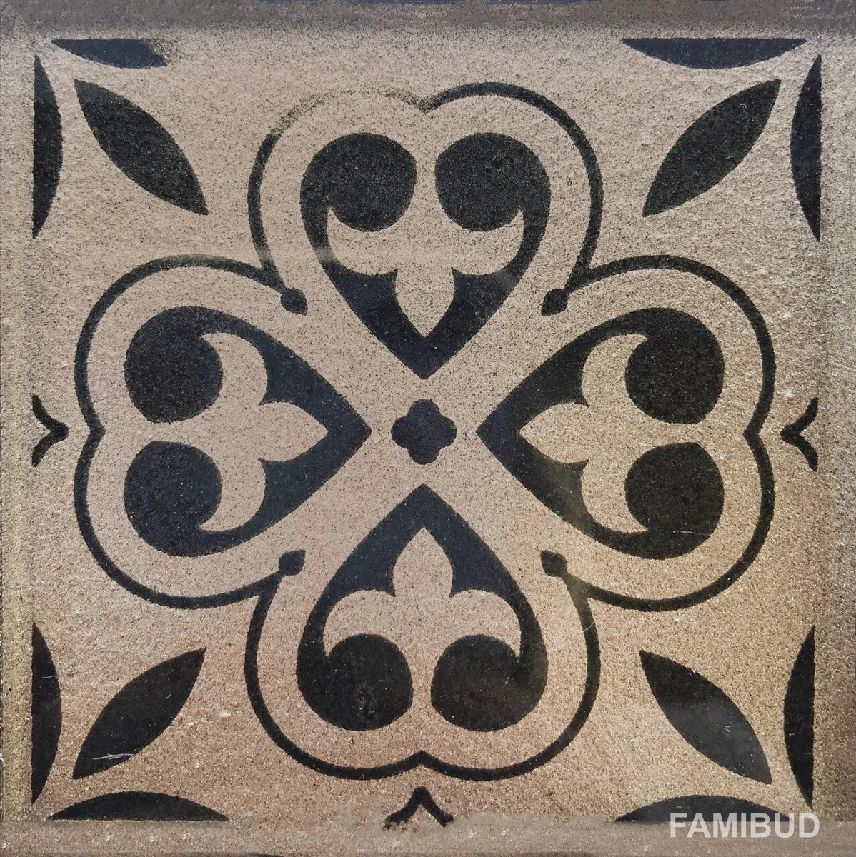 Вставка Tako Light Brown Silver, 73×73×8, Котто Кераміка