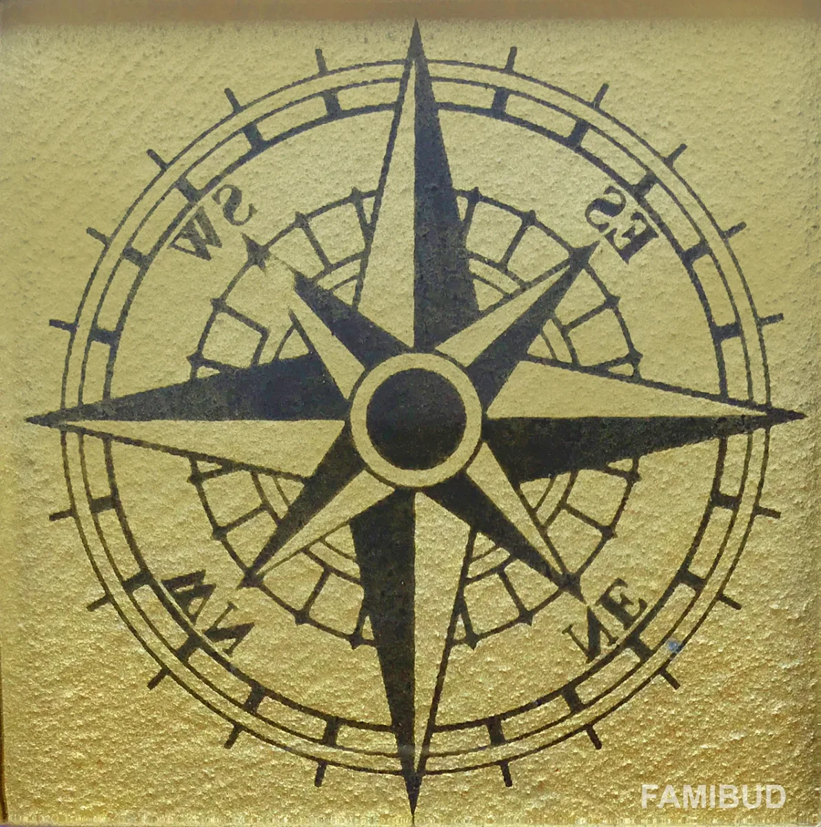 Вставка Tako Compass Beige Gold, 73×73×8, Котто Кераміка