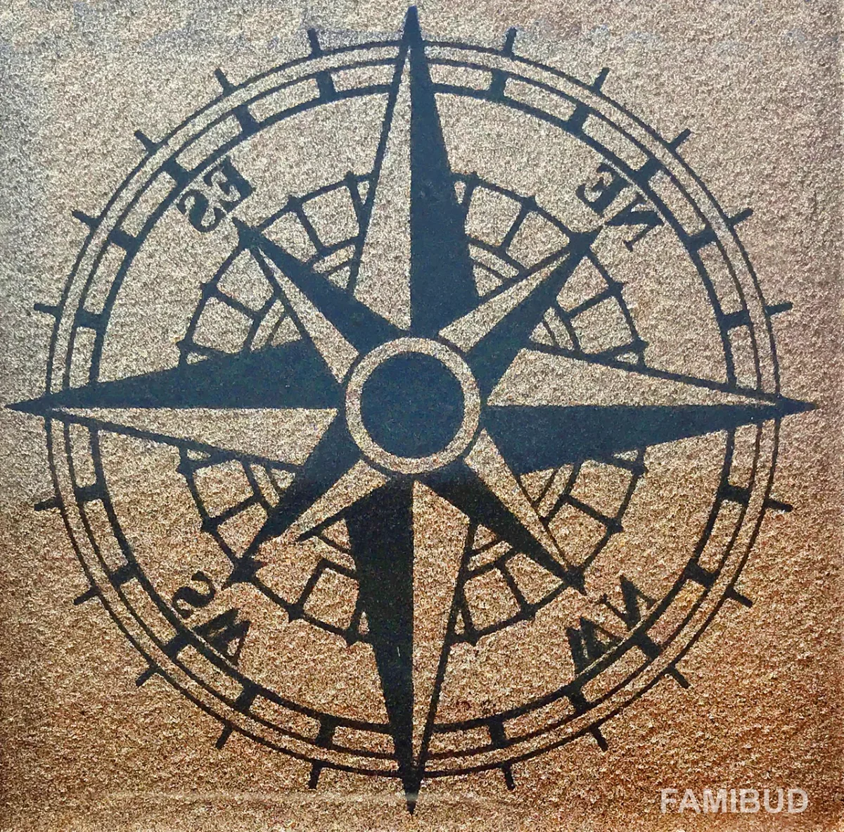 Вставка Tako Compass Brown Silver, 73×73×8, Котто Кераміка