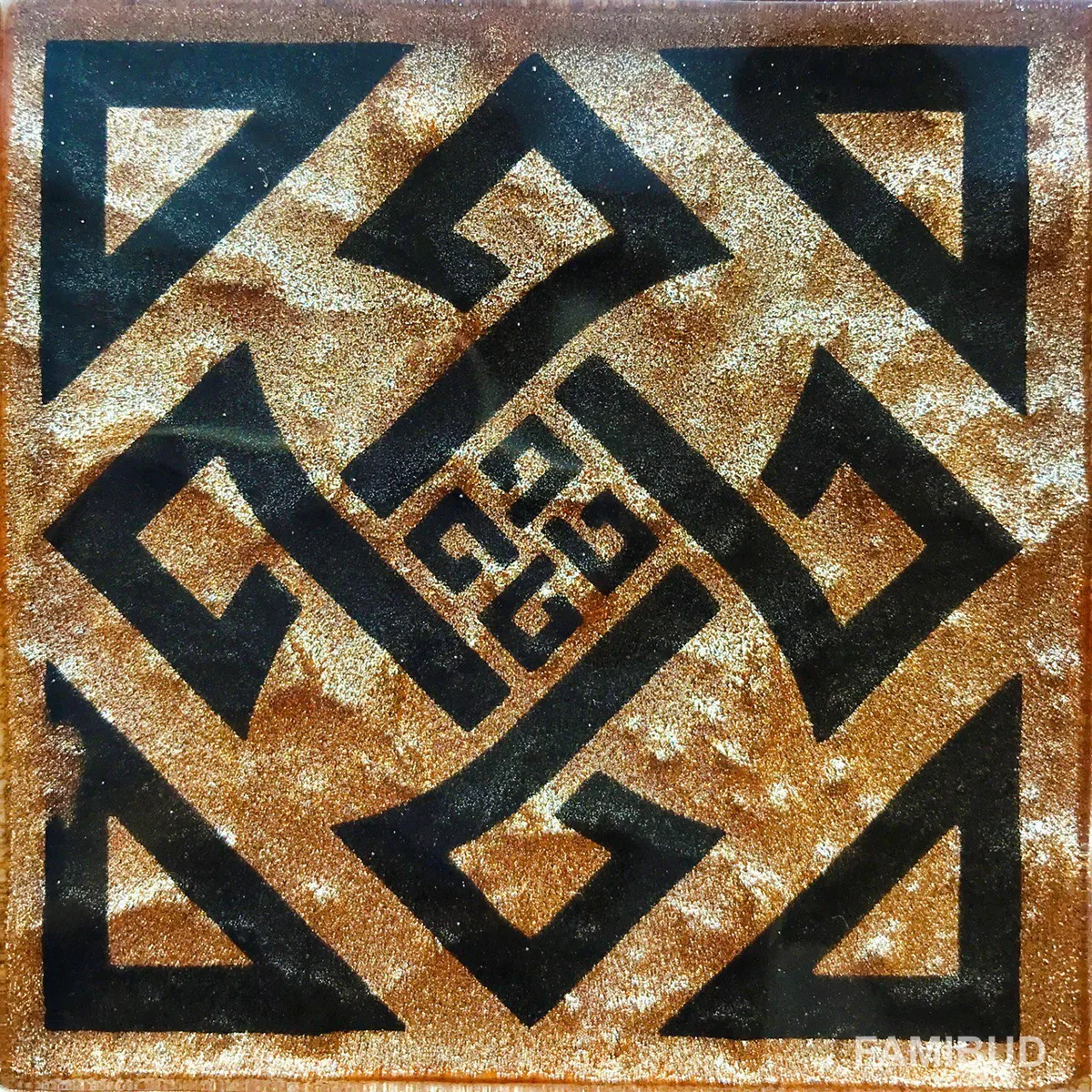 Вставка Tako Gothic Brown Brocade S1, 73×73×8, Котто Кераміка