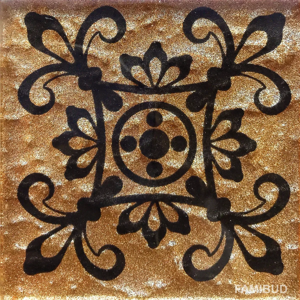 Вставка Tako Venus Brown Brocade S1, 73×73×8, Котто Кераміка