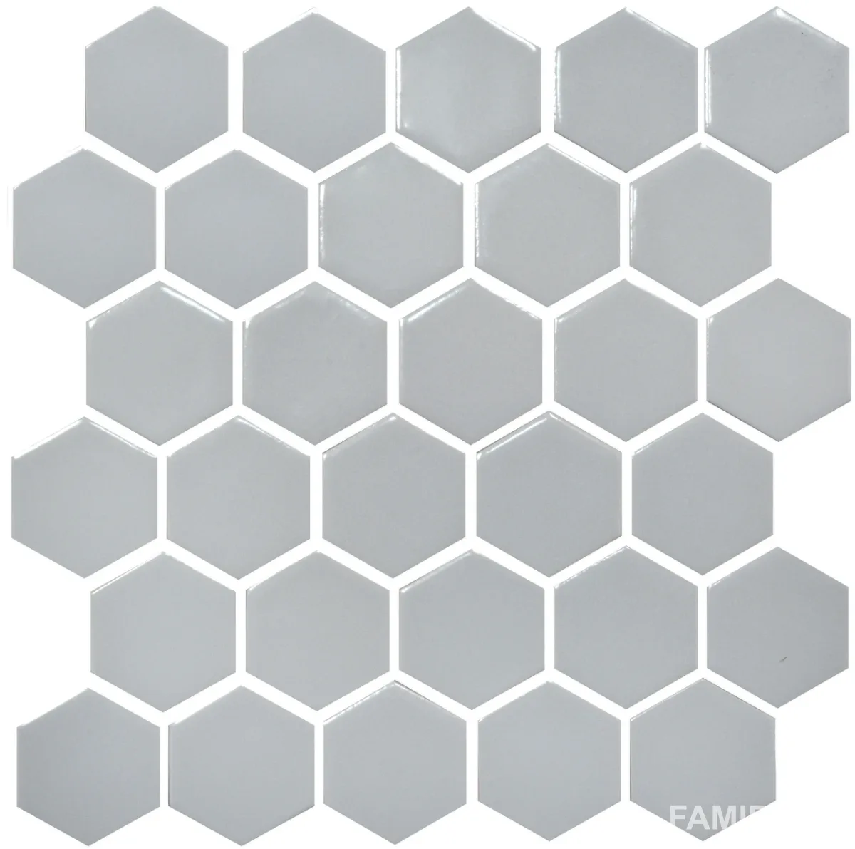 Мозаїка Hexagon Grey Silver Кераміка Лео УКРАЇНА, 295×295×9, Котто Кераміка