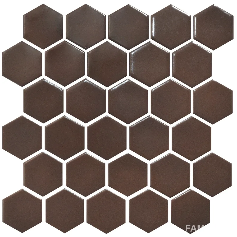Мозаїка Hexagon Coffee Brown Кераміка Лео УКРАЇНА, 295×295×9, Котто Кераміка
