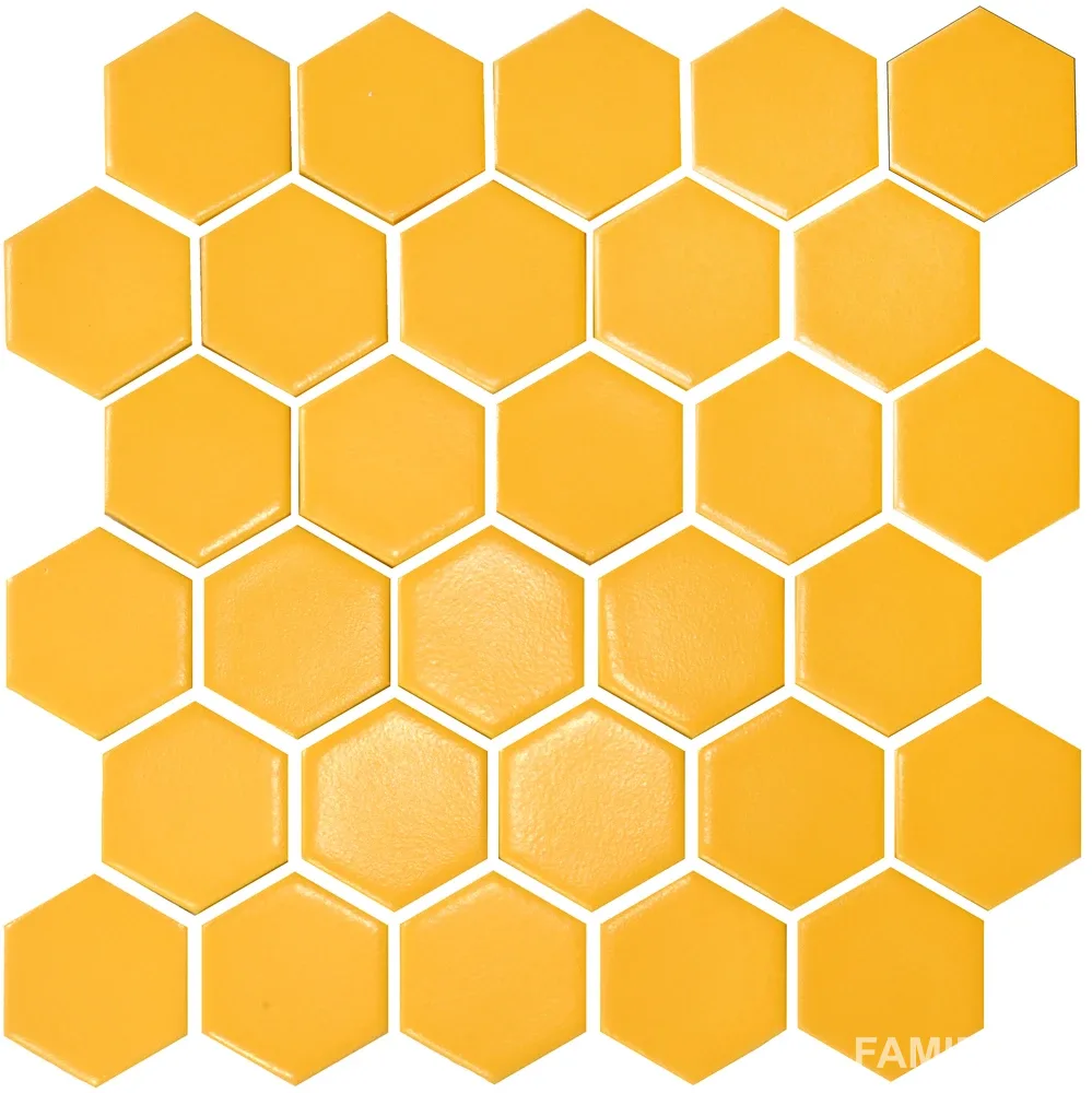 Мозаїка Hexagon Dark Yellow Кераміка Лео УКРАЇНА, 295×295×9, Котто Кераміка