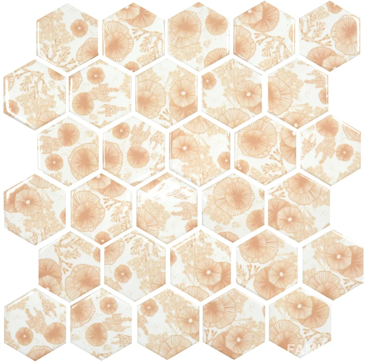 Мозаїка Hexagon HP 6023, 295×295×9, Бежевий, Котто Кераміка
