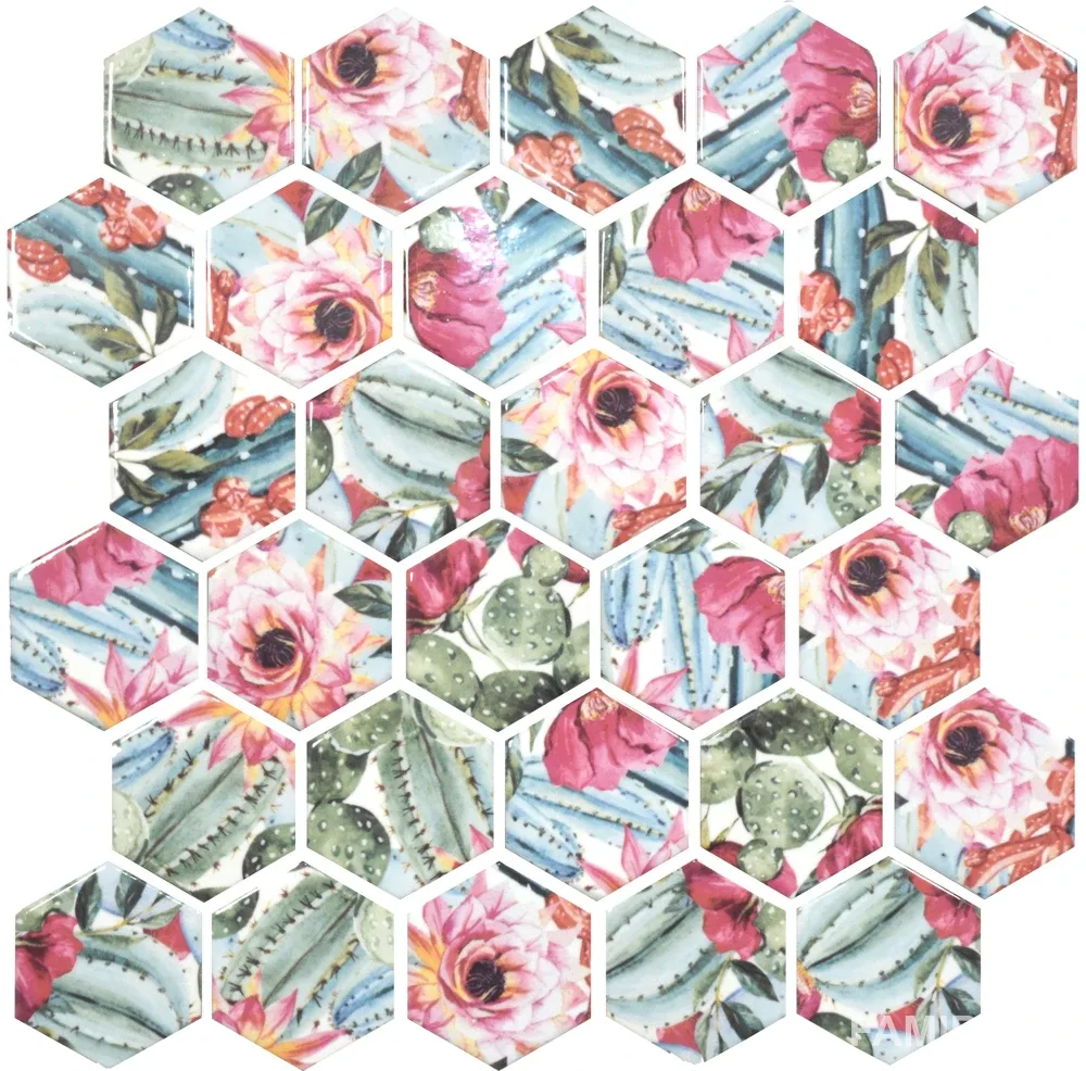 Мозаїка Hexagon HP 6024, 295×295×9, Блакитний, Котто Кераміка
