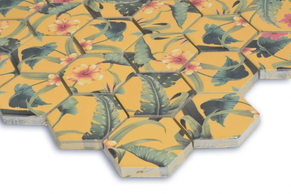 Мозаїка Hexagon HP 6025, 295×295×9, Жовтий, Котто Кераміка