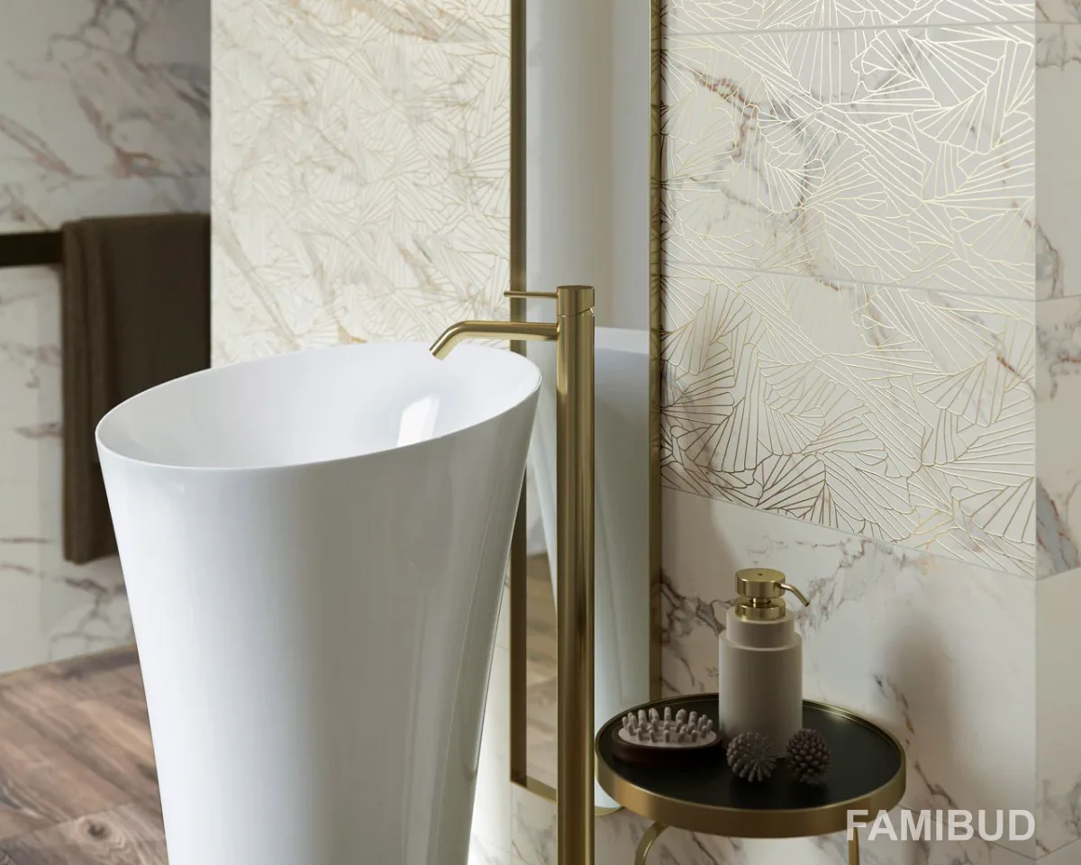 Декор Serene Bianco Inserto, 250×750×9, Paradyz