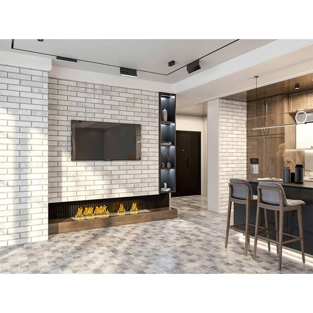 Плитка стінова Klinker Brick, 60×250×6, Білий, Golden Tile