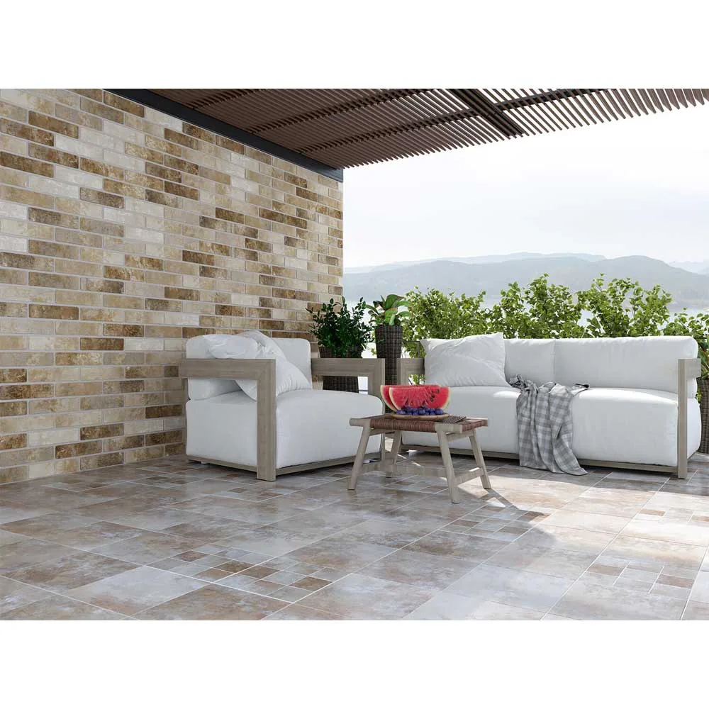 Плитка стінова Klinker Brick Slim, 60×250×6, Бежевий, Golden Tile
