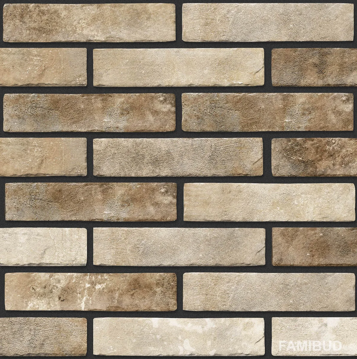 Плитка стінова Klinker Brick Slim, 60×250×6, Бежевий, Golden Tile