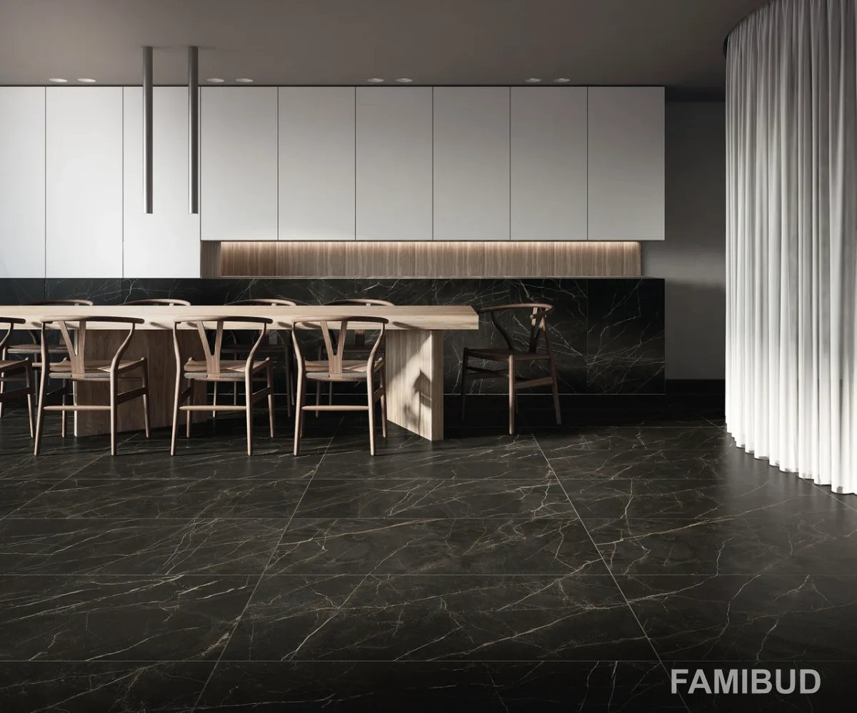 Плитка керамогранітна Laurent Negro LUX, 600×1200, Saloni Ceramica