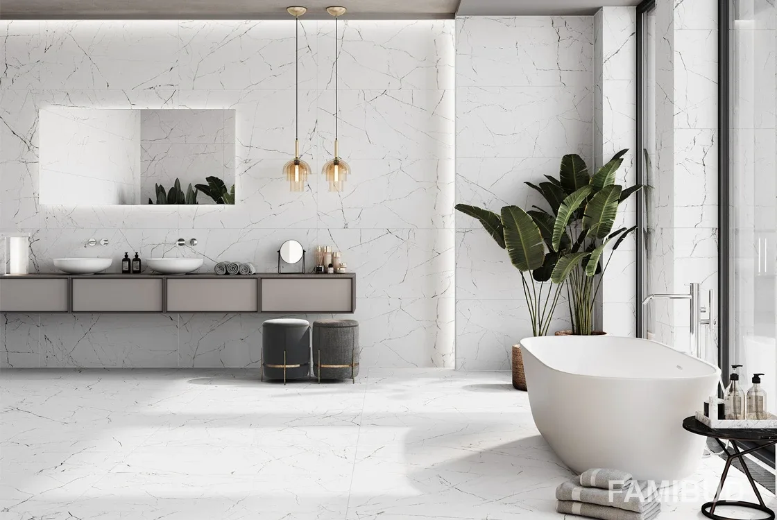 Плитка керамогранітна Delight Blanco LUX, 600×1200, Saloni Ceramica