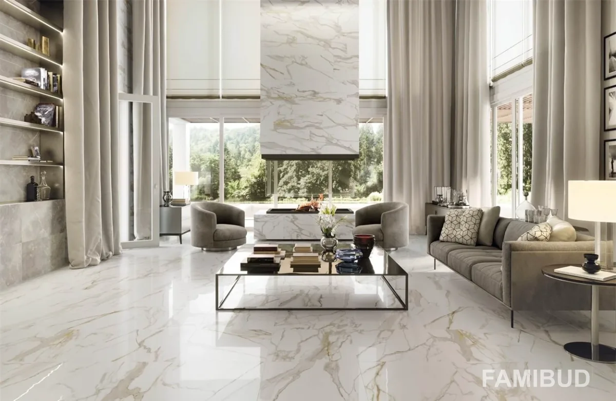 Плитка керамогранітна Calacatta Gold 120 LUX, 600×1200×11, Azteca