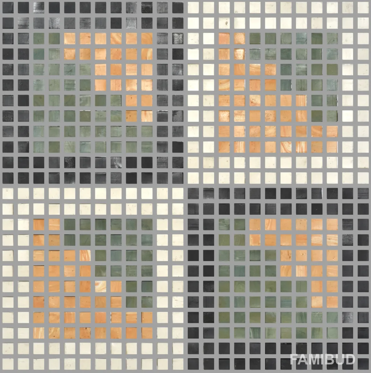 Мозаїка MI7 DE 173, 300×300×10, Білий, Котто Кераміка