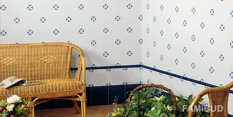 Плитка стінова Cuarteo Azul, 200×200, Mainzu