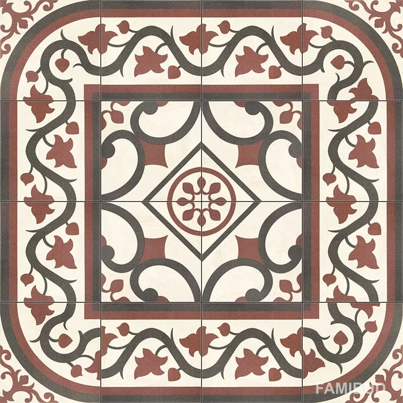 Плитка керамогранітна Victorian Esquina Deco, 200×200×9, Mainzu