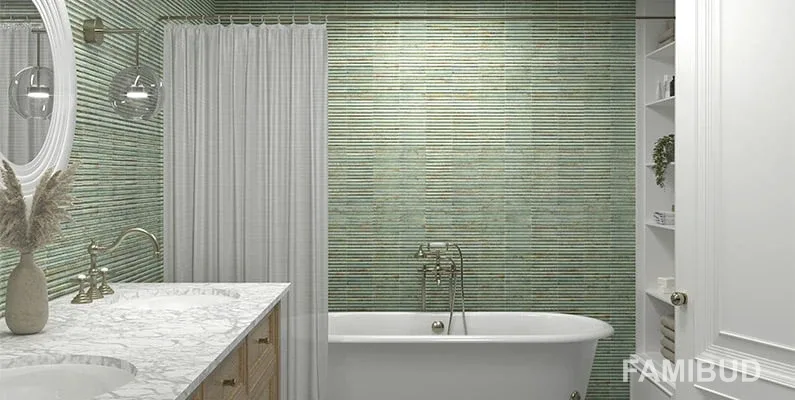 Плитка стінова Lugano Aquamarine, 150×300, Mainzu