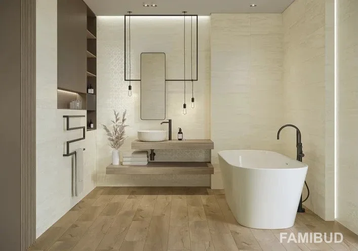 Плитка керамогранітна Flywood Crema, 200×600×8, Paradyz