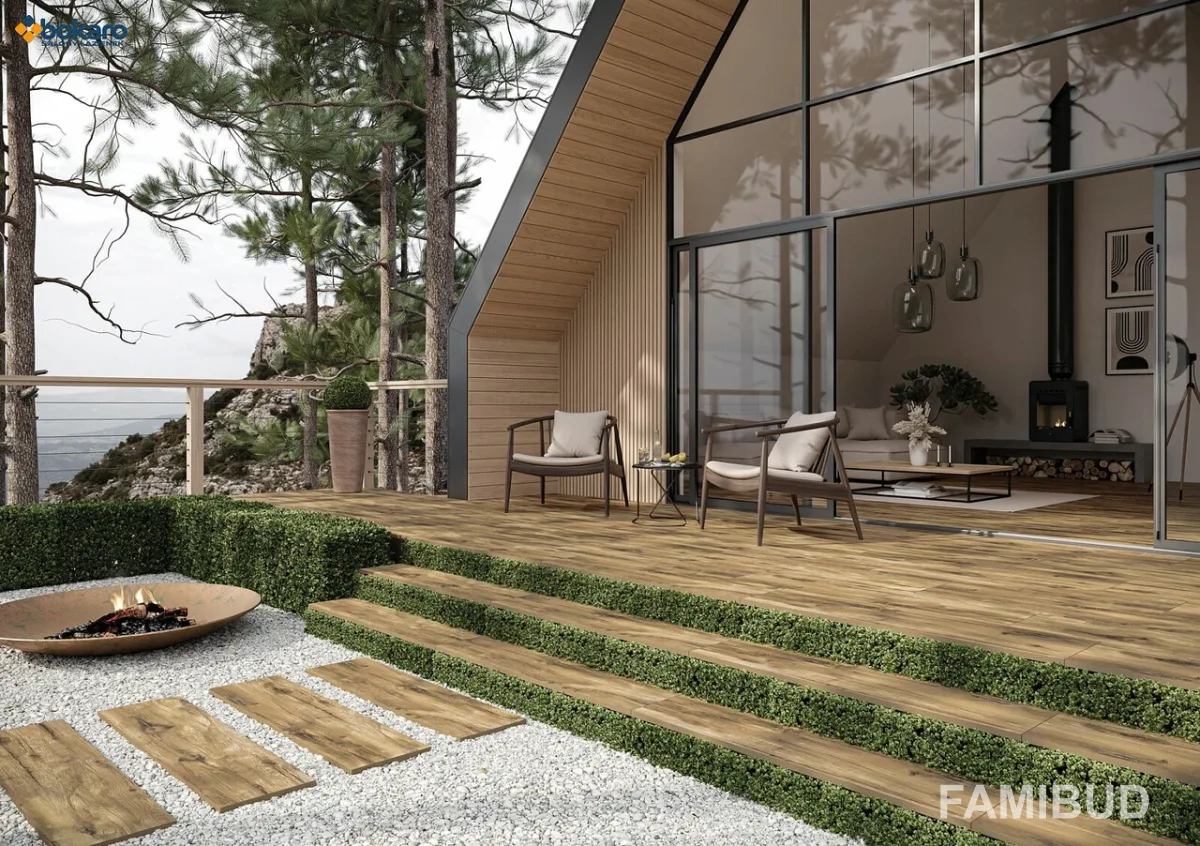Плитка керамогранітна Rustland Brown 2.0 Rect, 295×1195×20, Paradyz