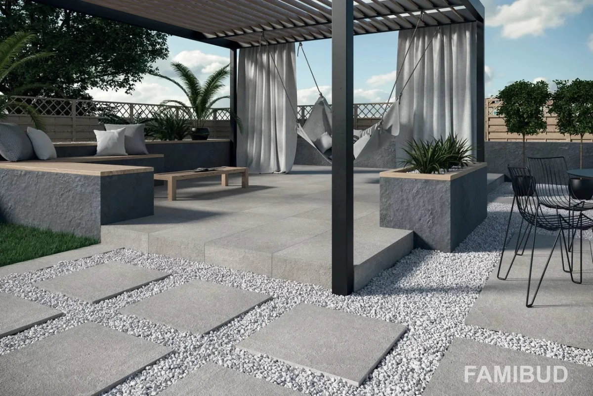 Плитка керамогранітна Optimal Grafit Szkl Rect, 595×1195×20, Paradyz