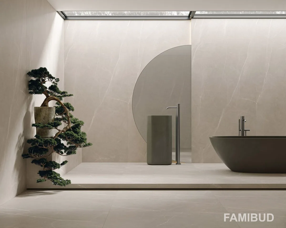 Плитка керамогранітна Ritual Light Grey Rect, 600×1200, Paradyz
