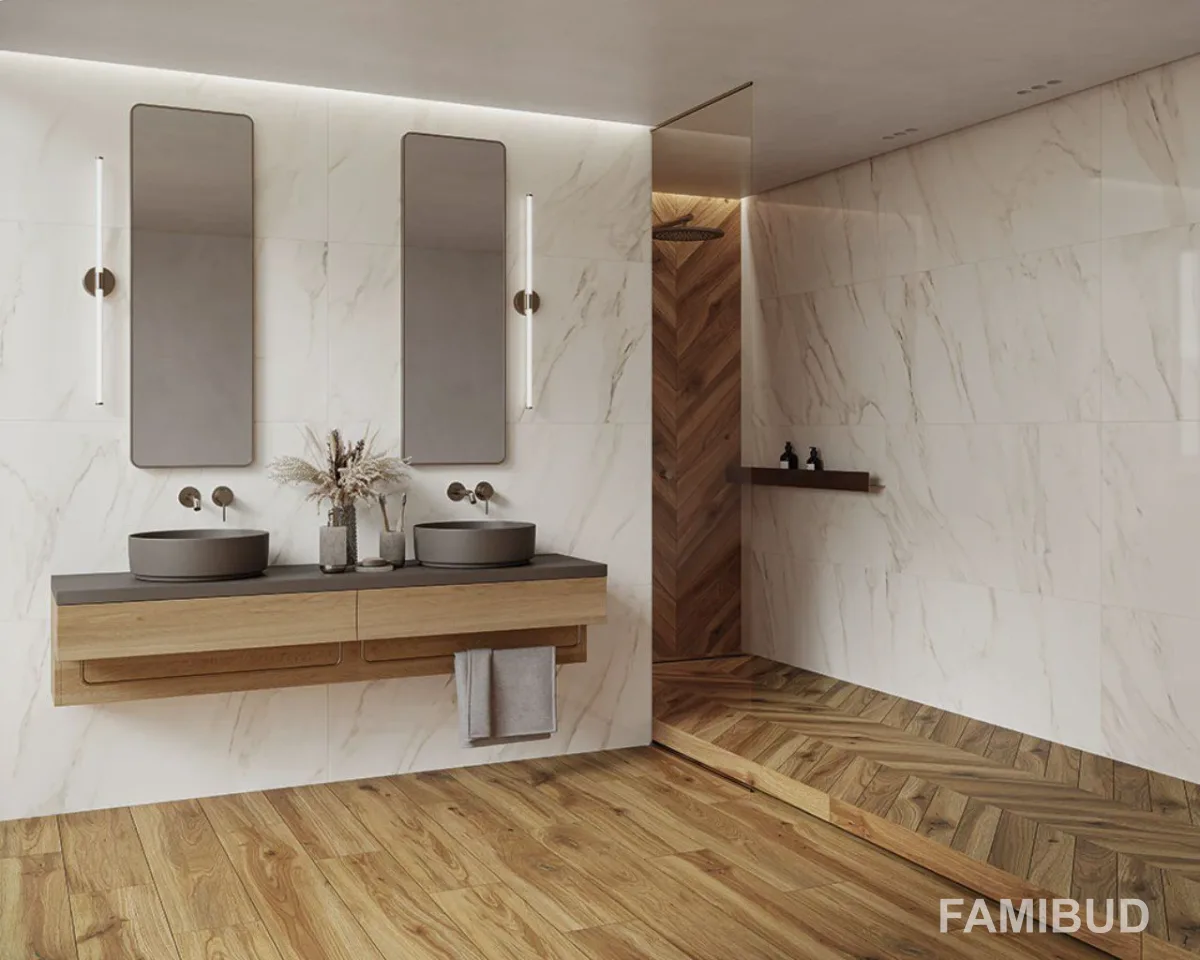 Декор Freeland Gold Chevron правий, 98×598×10, Paradyz