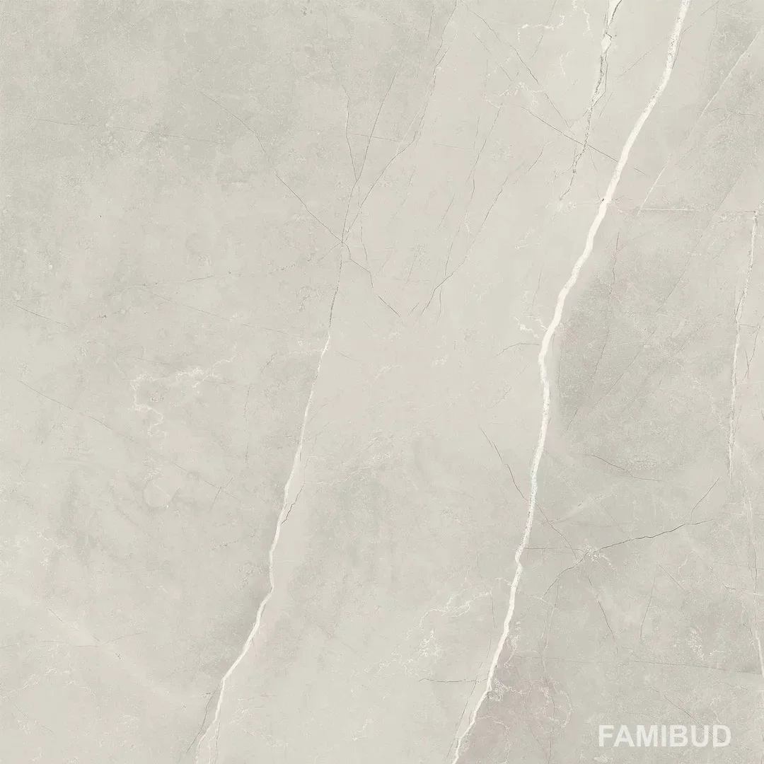 Плитка керамогранітна Ritual Light Grey Szkl Rect, 1198×1198, Paradyz