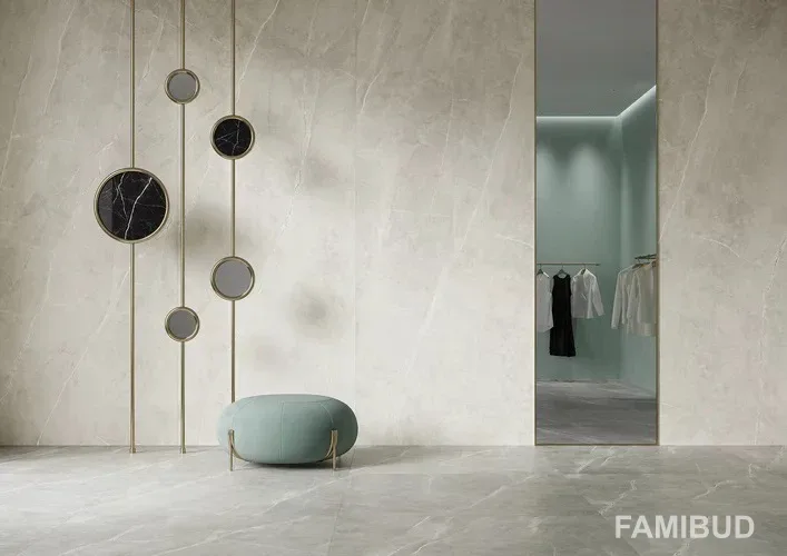 Плитка керамогранітна Ritual Light Grey Szkl Rect Soft, 1198×2798, Paradyz
