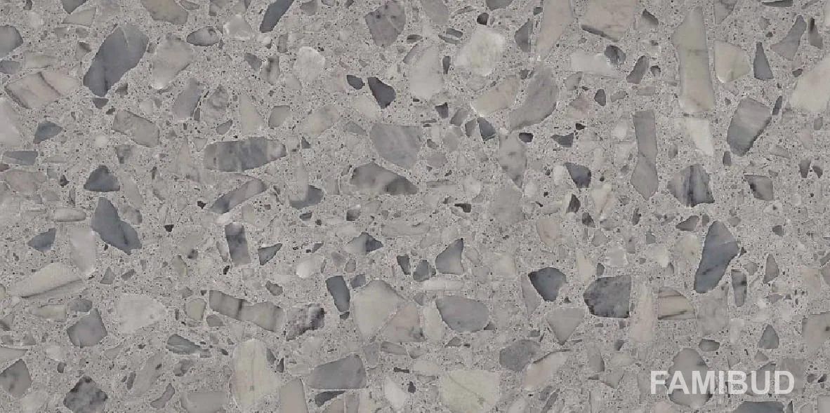 Плитка керамогранітна Terazzo Grey Rect ×8