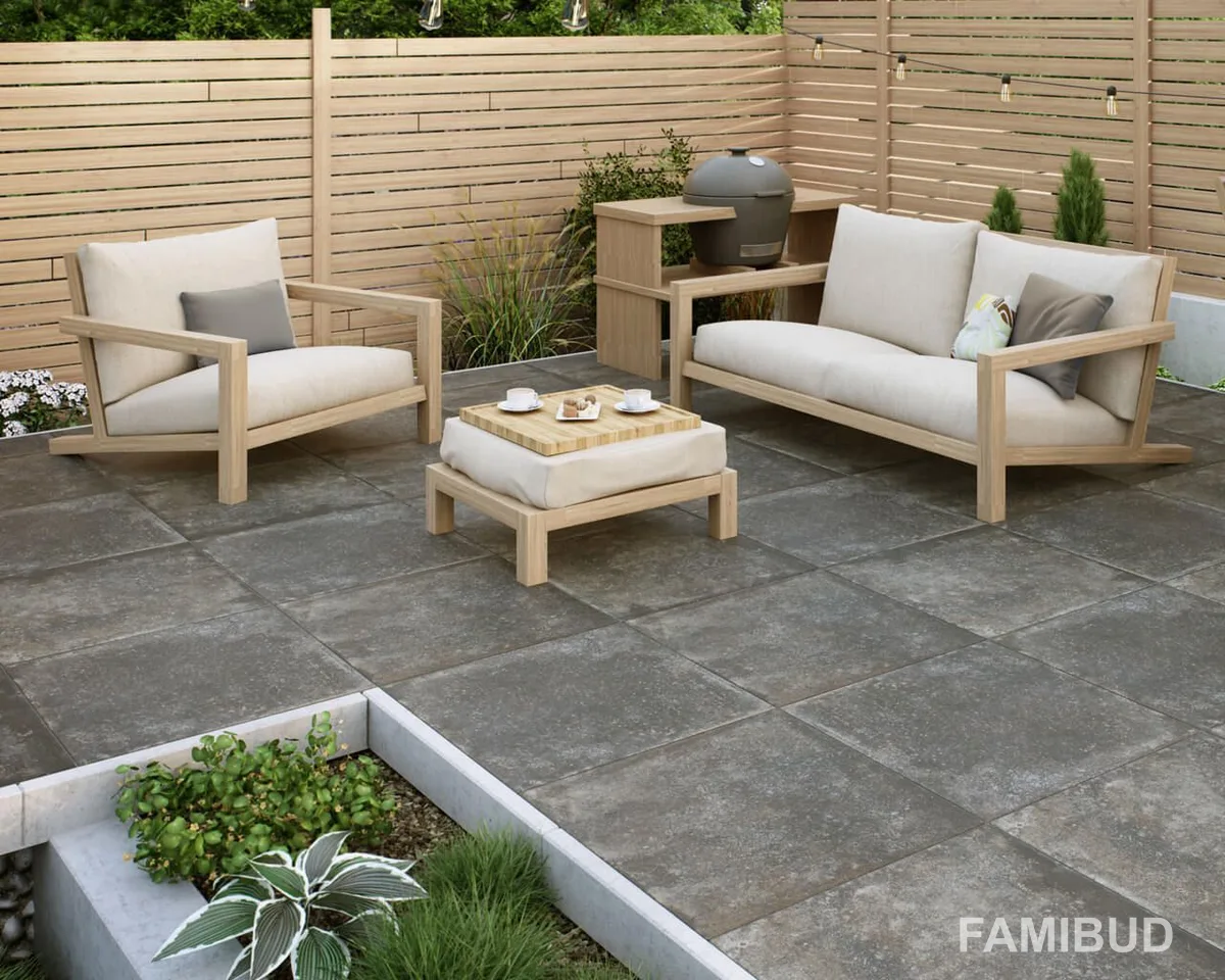 Плитка керамогранітна Path Antracite 2.0 Rect, 595×595×20, Paradyz