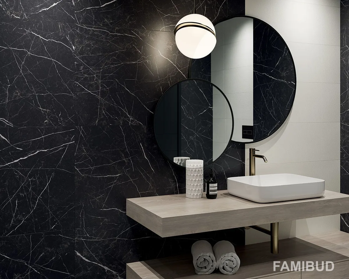 Плитка керамогранітна Artstone Black Rect, 598×598×9, Paradyz
