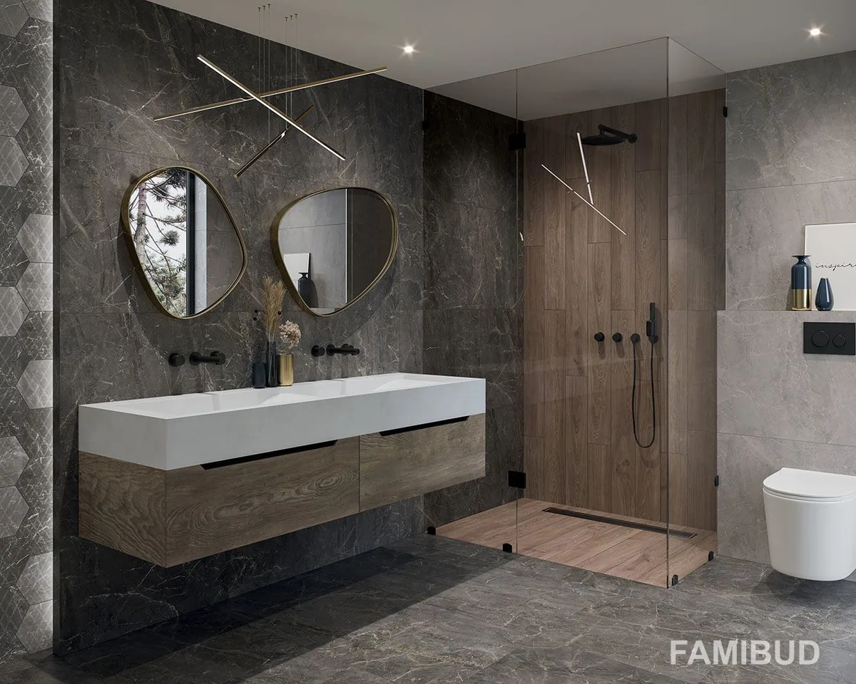 Плитка керамогранітна Marvelstone Grey Rect ×9