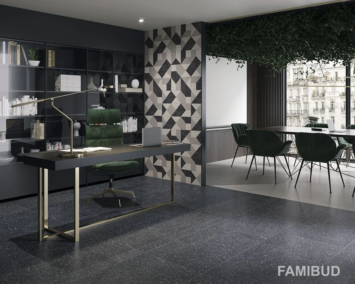 Плитка керамогранітна Macroside Antracite Rect, 598×598×9, Paradyz