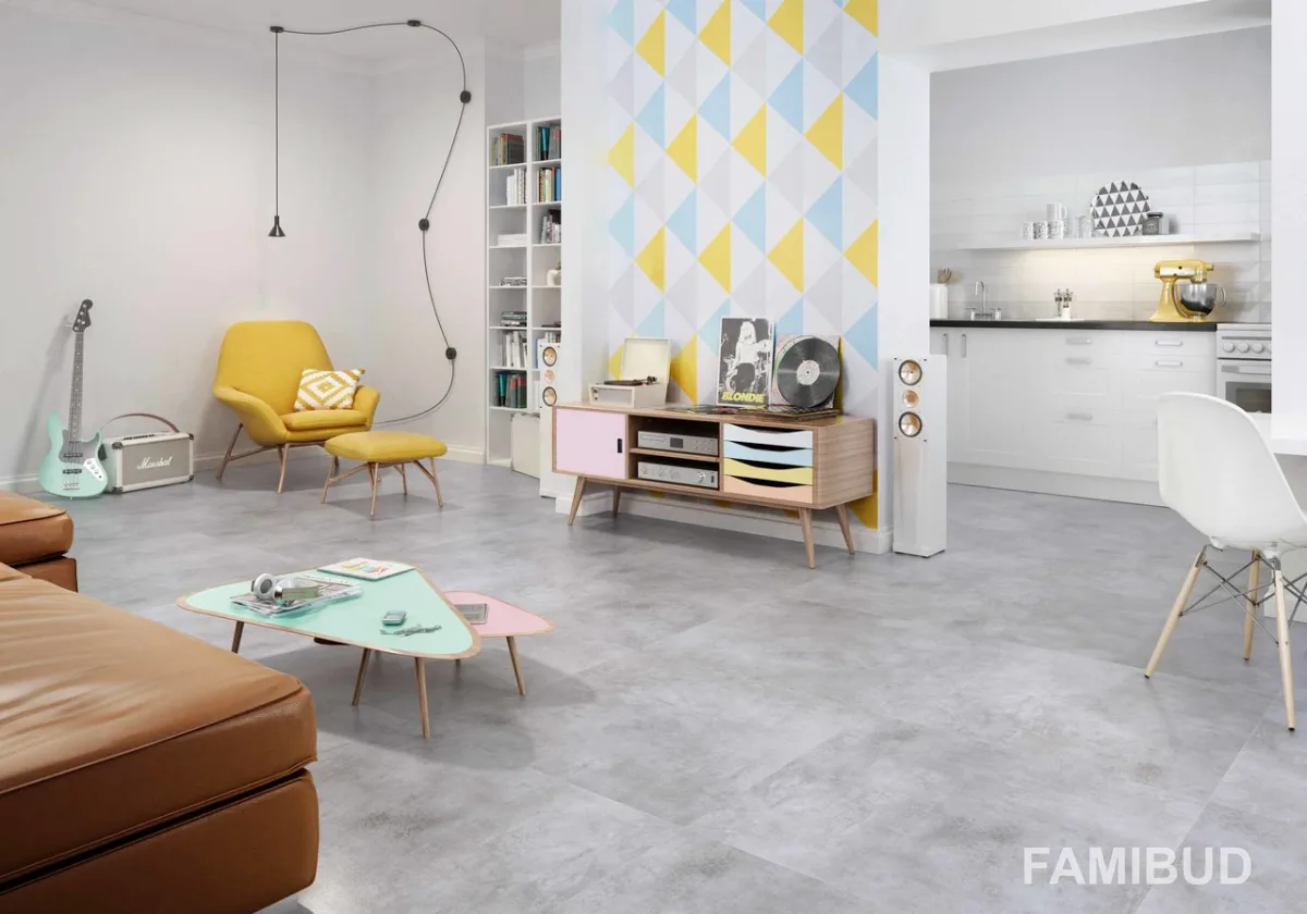 Плитка підлогова Scratch Bianco Szkl Rect MAT, 59,8×59,8, Paradyz