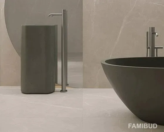 Плитка керамогранітна Ritual Taupe Szkl Rect, 898×898, Paradyz