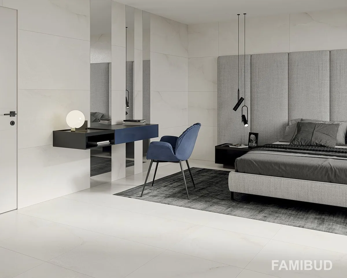 Плитка керамогранітна Elegantstone Bianco Rect, 598×598×9, Paradyz
