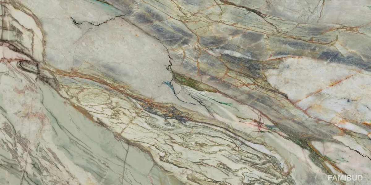 Плитка керамогранітна Abstract Green Szkl Rect