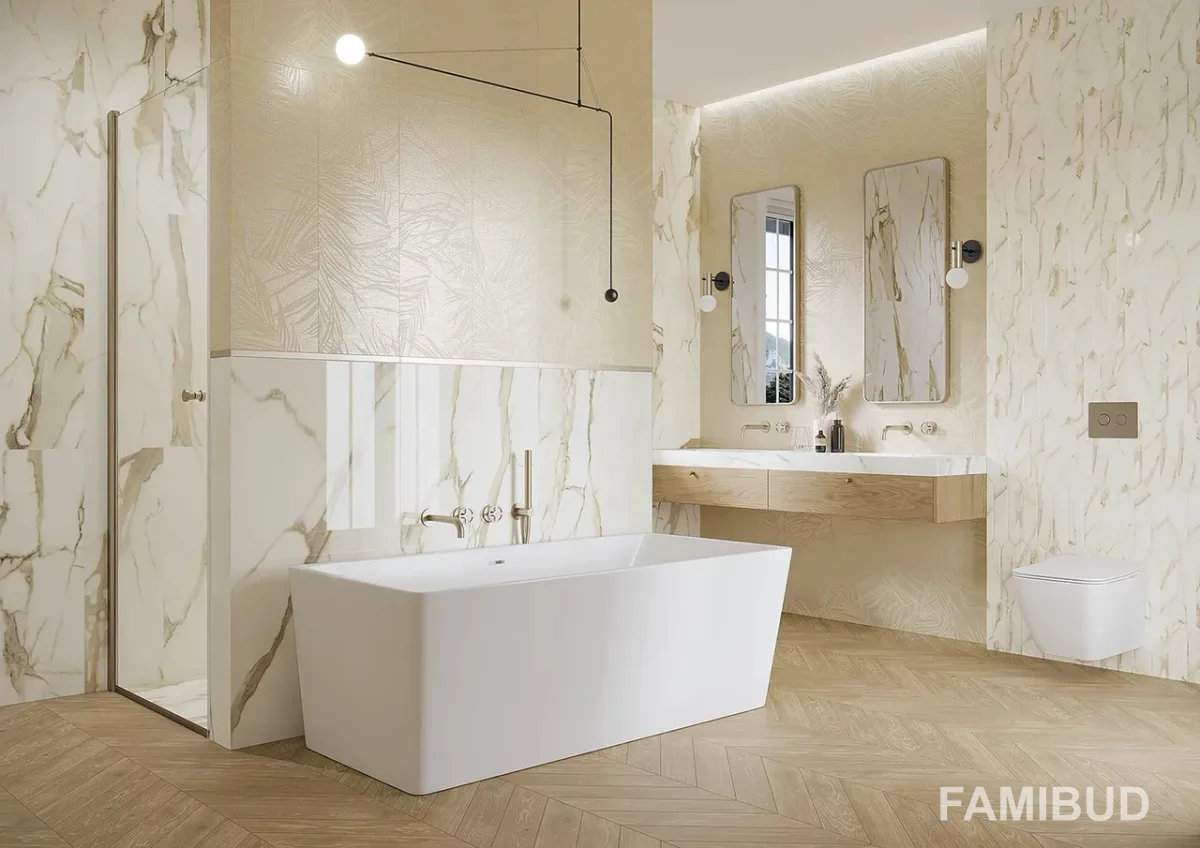 Плитка керамогранітна Warm Wind Gold SZKL RECT POL 598×1198 Paradyz