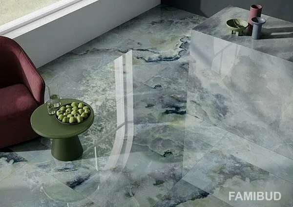 Плитка керамогранітна Invisible Green Szkl Rect