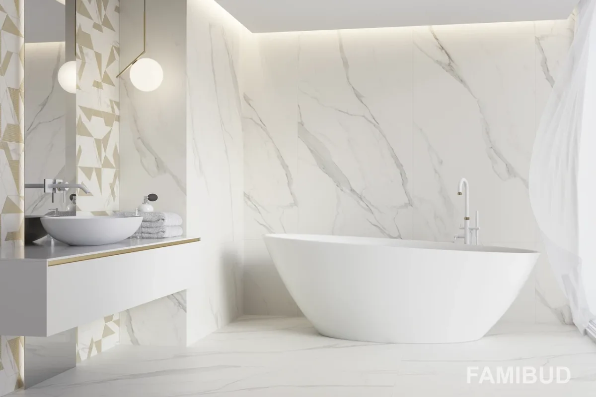 Плитка підлогова Calacatta Szkl Rect POL, 59,8×59,8, 598×598, Paradyz