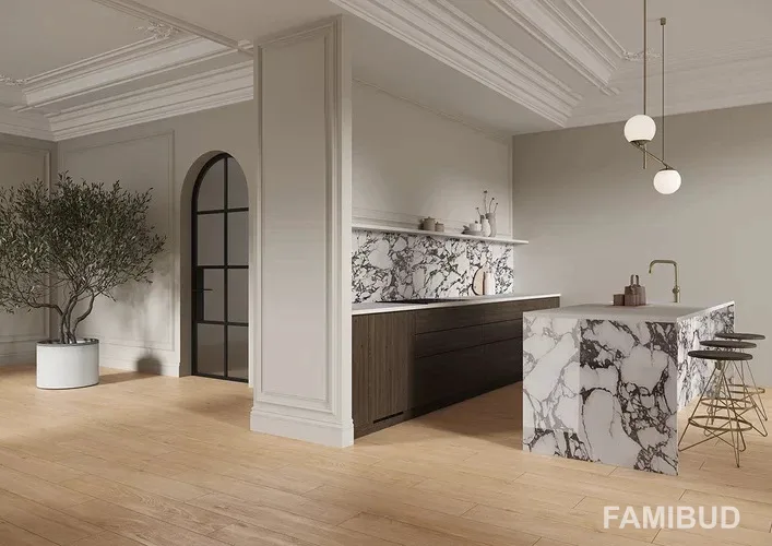 Плитка керамогранітна Woodcore Crema Szkl Rect, 198×1198, Paradyz