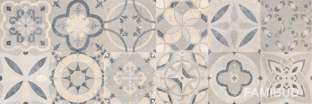 Плитка стінова Freedom Grys Dekor Rect, 250×750×9, Paradyz